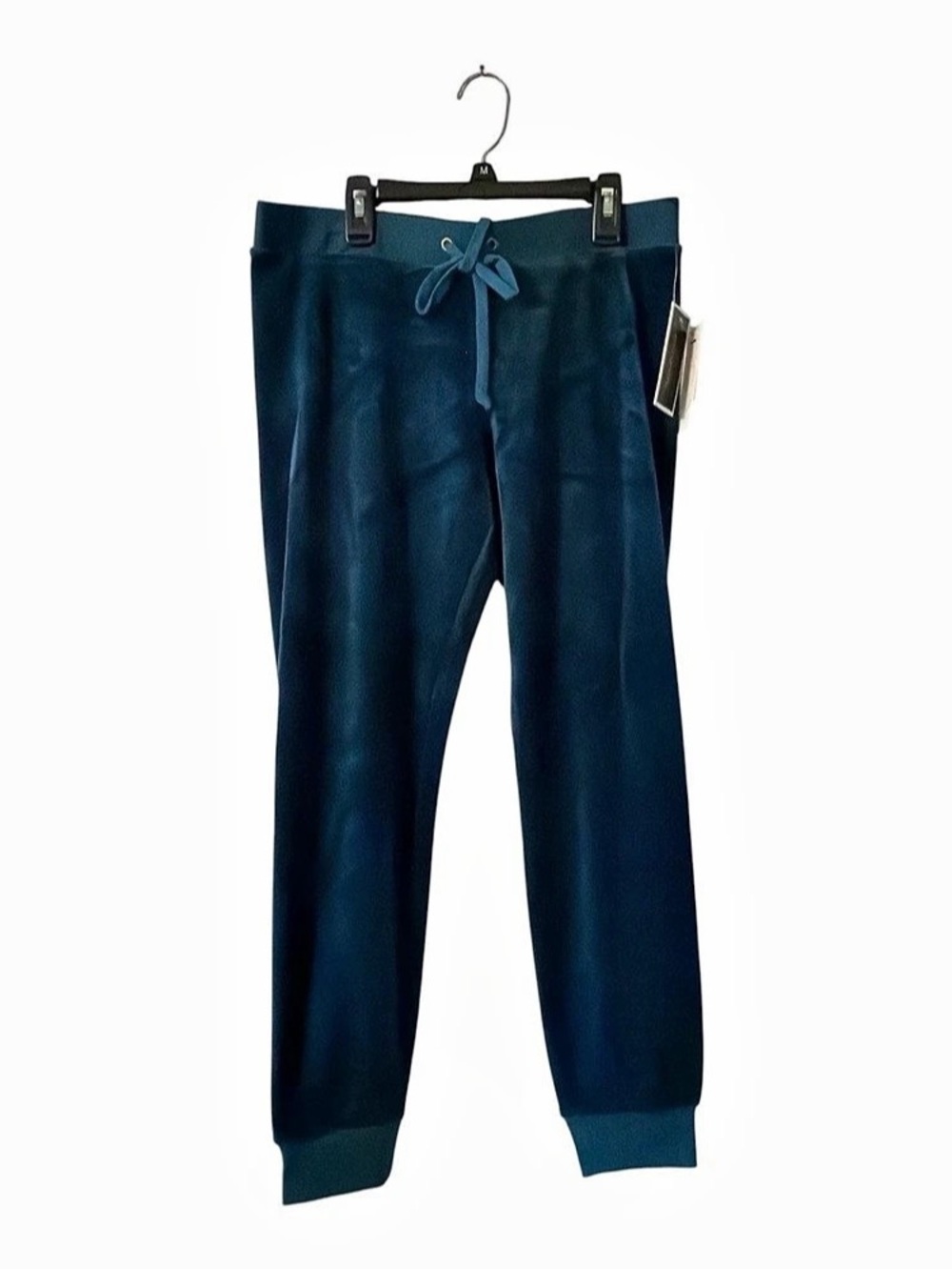 Y2K Retro Luxe Juicy Couture Black Label Teal Velour Joggers NWT M